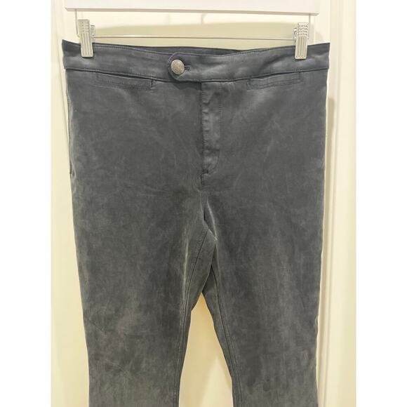 NWT Free People Faux Suede Black Stretch Cropped Pant Sz 8 - Picture 2 of 9